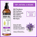 pureSCRUBS Ultra Moisturizing LAVENDER BODY OIL Spray For Dry Skin, Massage, Cuticles & More, Organic Blend of Jojoba, Argan, Coconut, Sweet Almond & Avocado Oils Enriched with Vitamin E - Lg 4oz pureSCRUBS