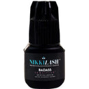 NIKKILASH BADASS SENSITIVE Eyelash Extension Glue with Latex-Free Low-Fume Low-Odor Less-Irritation | Formulated to Minimize Allergy Reactions For Sensitive Eyes Clients | Extra Strong Retention - 5ML NIKKILASH
