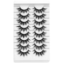 DYSILK 8 Pairs 5D Eyelashes Faux Mink Eyelashes Dramatic Look False Eyelashes Pack Fluffy Extended Fake Eyelashes Long Reusable Soft Lashes Thick Handmade Eyelashes No Glue DYSILK