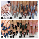 Dip Powder Nail Kit Starter, AZUREBEAUTY Blue Black 8 Colors Acrylic Dipping Powder System Essential Liquid Set with Top/Base Coat Activator Brush Saver for French Nail Art Manicure Beginner DIY Salon AZUREBEAUTY