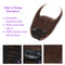 Clip in Bangs Remy Human Hair Extensions for Women One Piece Soft Thick Straight Hairpiece with Temple 3 Clips Accessories Full Neat Fringe 7"/18cm-Dark Brown #2 Benehair