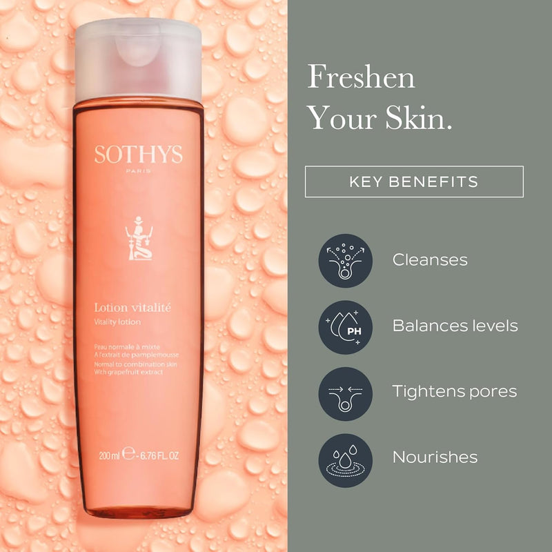 SOTHYS Vitality Cleansing Milk & Toner Set, Grapefruit Extract Infinity Warehouse