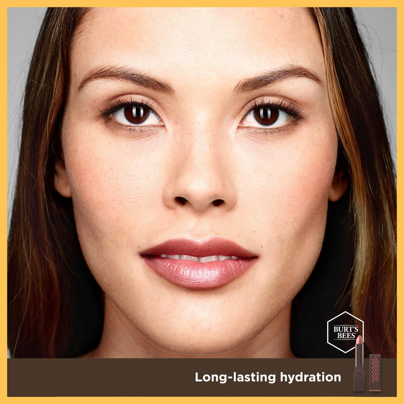 Burts Bees 100% Natural Glossy Lipstick, Peony Dew - 1 Tube Burt's Bees