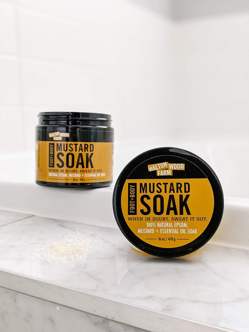 Walton Wood Farm Athlete's Mustard Soak Foot & Body Vegan-Friendly and Paraben-Free Walton Wood Farm