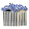 Faship Sapphire Color Blue Crystal Floral Hair Comb Faship