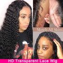 Curly Lace Front Wigs Human Hair Wigs For Black Women T Shape Middle Part Deep Wave Lace Front Wig Virgin Hair 150% Density Pre Plucked With Baby Hair Full . Wonder Girl Store