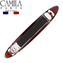 Camila Paris CP2624 French Hair Barrette Clip for Girls, Tortoise Shell, Rubberized Automatic Clasp Strong Hold Grip Hair Clips for Women, No Slip Styling Girls Hair Accessories, Made in France Camila
