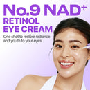 numbuzin No.9 NAD+ Retinol Eye Cream, Depuffing & Firming Eye Serum for Dark Circles, Wrinkles & Fine Lines, Peptides & Niacinamide for Glow & Undereye Radiance, Stocking Stuffers 0.33 fl oz Infinity Warehouse