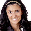 Hipsy Women's Adjustable NO SLIP Bling Glitter Headband Multi Gift Packs (Skinny Black/Gold/Gunmetal/White/Brown 5pk) Hipsy