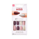 Kiss Nails GEL FANTASY- Medium Design Nails w/Adhesive Tabs & Glue (KGN07-RUSH HOUR) KISS