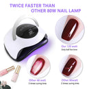 UV LED Nail Lamp Easkep - 120W Gel Nail Polish UV Light for Nail Dryer Curing Lamp Faster 4 Timer Setting Professional Portable Handle for Fingernail and Toenail Auto Sensor Nail Machine (120W) Easkep