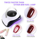 UV LED Nail Lamp Easkep - 120W Gel Nail Polish UV Light for Nail Dryer Curing Lamp Faster 4 Timer Setting Professional Portable Handle for Fingernail and Toenail Auto Sensor Nail Machine (120W) Easkep
