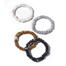Slip Silk Crystal Skinnie Scrunchies in Disco Fever - 100% Pure 22 Momme Mulberry Silk Scrunchies for Women - Hair-Friendly Silk Scrunchies - Luxurious Elastic Hair Scrunchie Set (4 Scrunchies) SLIP