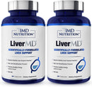 1MD LiverMD - Liver Support Supplement | Siliphos Milk Thistle Extract - Highly Bioavailable, for Liver Support | 60 Capsules (2-Pack) Infinity Warehouse