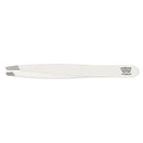 Regine Switzerland Slant Tweezer - Handmade in Switzerland - Professional Eyebrow & Facial Hair Remover - Etched Interior Grabs Hair from The Root - Perfectly Aligned Tips - Stainless Steel, White Regine Switzerland Store
