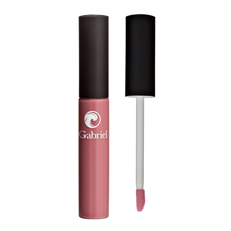 Gabriel Cosmetics Lip Gloss (Soft Berry - Rose Nude/Cool Crème), Natural Lipgloss, Paraben Free, Vegan, Gluten-free,Cruelty-free, Non GMO, High performance and long lasting, Infused with Jojoba Seed Oil and Aloe, .27 fl oz. Gabriel Cosmetics