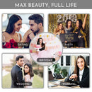 Maxfull Seamless Clip In Remy Hair Extensions Jet Black with Water-Droplet Clips, Clip On Hair Extensions Human Hair, 7pcs, 14inch, 110g Maxfull Store