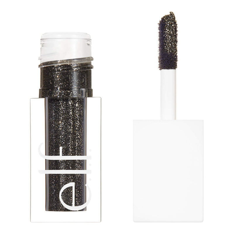 e.l.f., Liquid Glitter Eyeshadow, Long Lasting, Quick-Drying, Opaque, Gel-Based Formula, Creates High-Impact, Multi-Dimensional Eye Looks, Black Magic, 0.10 Fl Oz e.l.f.