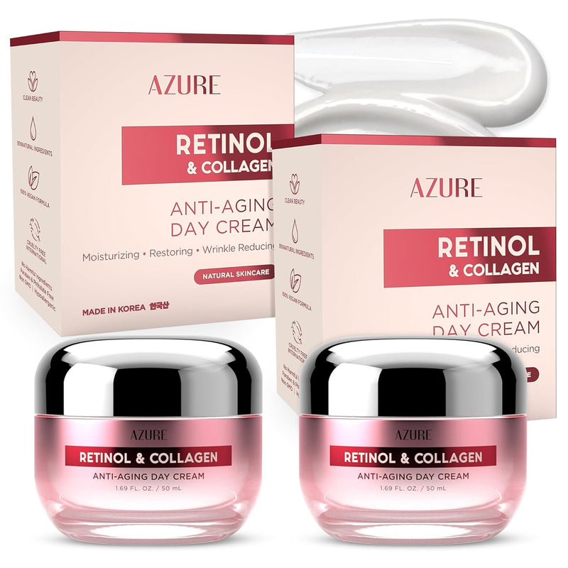 Azure Dermatologist Tested 24K Gold & Collagen Face Moisturizer - K Beauty Anti-Aging Face Cream for Firming & Skin Tightening Face Cream - Korean Skincare - All Skin Type 1.69 fl oz Infinity Warehouse