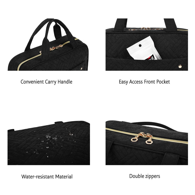 BAGSMART Large Toiletry Bag Travel Bag with Hanging Hook, Water-resistant Makeup Cosmetic Bag Travel Organizer for Accessories, Shampoo, Full Sized Container, Toiletries BAGSMART