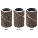 PANA 100 Pieces Nail Sanding Bands Professional Nail Manicure Great Fit for Nail Drill Bits for Acrylic Nails (150 Grit, Brown) PANA