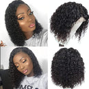 Amella Hair Lace Front Wigs Human Hair Brazilian Short Curly Bob Water Wave 4x4 lace closure Human Hair Wigs for Black Women Pre Plucked with Baby Hair(10 Inch) Amella Store