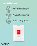 COSRX Acne Pimple Patch (96 counts) Absorbing Hydrocolloid Spot Treatment Fast Healing, Blemish Cover, 3 Sizes COSRX