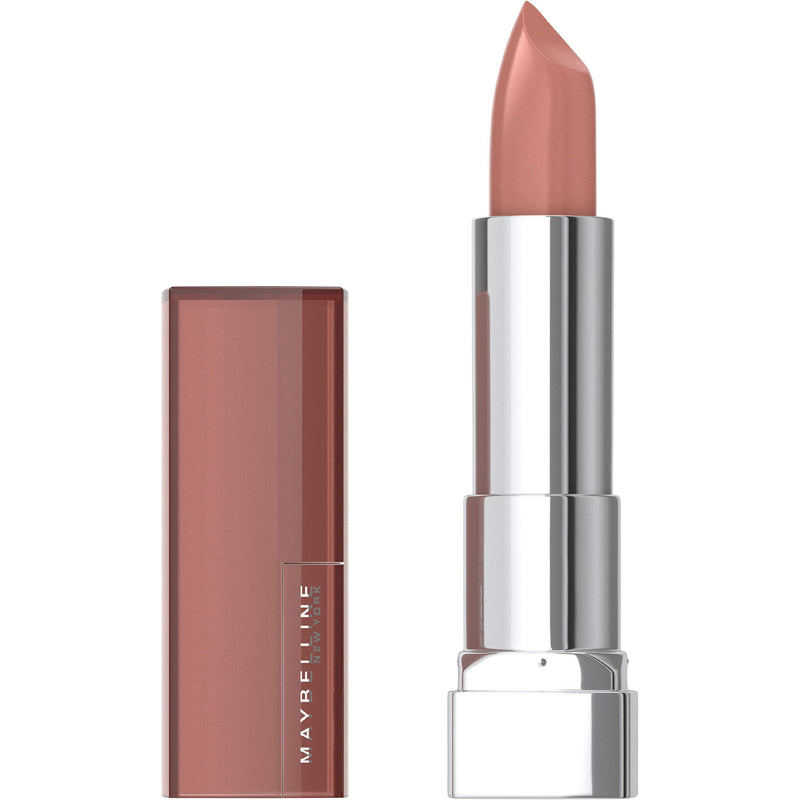 Maybelline Color Sensational Lipstick, Lip Makeup, Cream Finish, Hydrating Lipstick, Nude, Pink, Red, Plum Lip Color, Nearly There, 0.15 oz; (Packaging May Vary) Maybelline New York