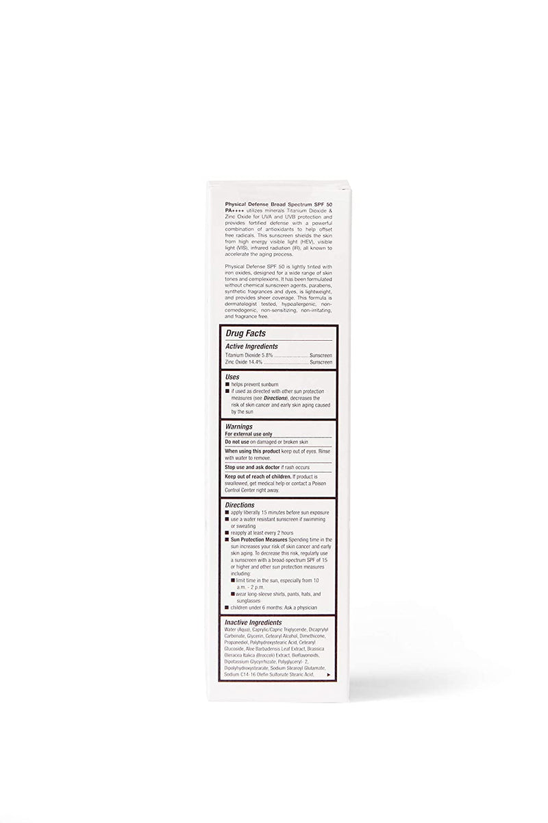 SUZANOBAGIMD Physical Defense Broad Spectrum Mineral Sunscreen, SPF 50 - Mineral Face Sunscreen, Zinc Oxide And Titanium Dioxide Sunscreen for UVA and UVB Protection, Hypoallergenic - 3.4 oz martinandmark.com