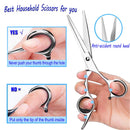 ESSOY Professional Hair Cutting Scissors/Shears (6.5-Inches), Stainless Steel Haircut Scissor with Fine Adjustment Screw for Home Salon,Barber Hairdressing Scissor for Women Men Kids Essoy