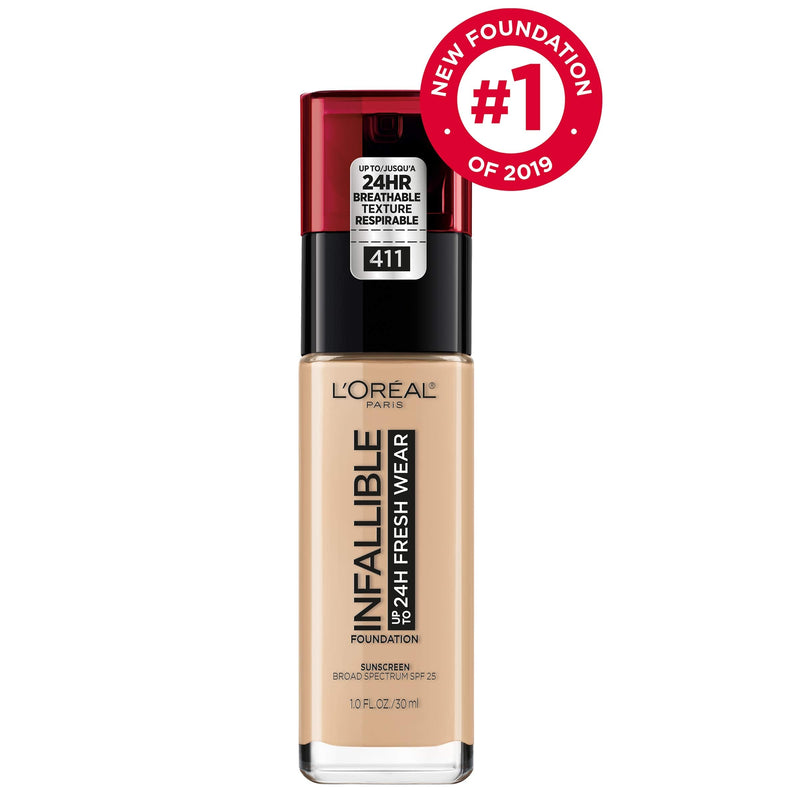 L'Oreal Paris Makeup Infallible Up to 24 Hour Fresh Wear Foundation, Beige Ivory, 1 Ounce L'Oreal Paris