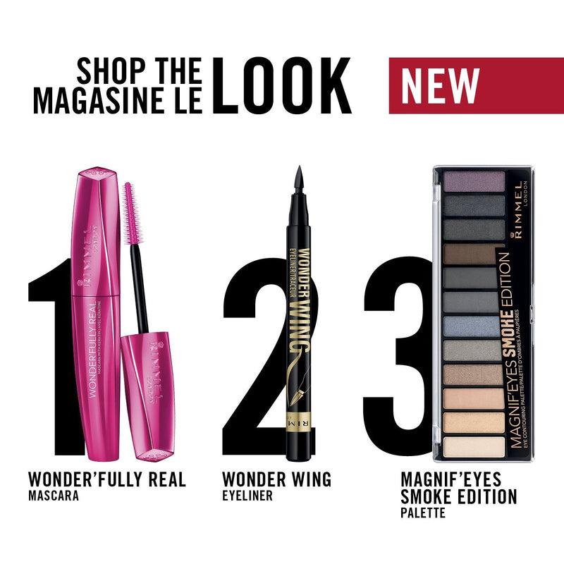 Rimmel Wonder'fully Real Mascara, Extreme Black, 0.37 Fluid Ounce Rimmel