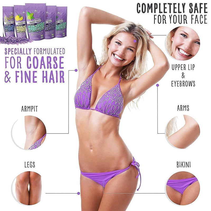 Waxing kit for brazilian wax + Wax Beads for brazilian waxing Tress Wellness