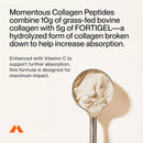 Momentous Grass-Fed Collagen Peptides Powder - Collagen Protein Powder with Fortigel & Vitamin C for Hair, Skin, Nails, & Joint Health Support - NSF Certified for Sport - Packaging May Vary Infinity Warehouse