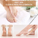 KALESUKI Foot File Callus Remover, Multi-purpose 4 in 1 Feet Pedicure Scrubber Exfoliator Tools with Foot Care Bristle Brush, Pumice Stone, Mental Foot Rasp, Sand Paper and Bamboo Handle KALESUKI