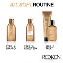 Redken All Soft Shampoo | For Dry/Brittle Hair | Provides Intense Softness and Shine | With Argan Oil | 10.1 Fl Oz, 10 fl. oz REDKEN