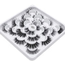 DYSILK 10 Pairs 6D Mink Eyelashes Faux Fluffy Wispy Natural False Eyelashes Long Thick Fake Eyelashes Handmade Reusable Dramatic Eyelashes Pack Makeup Lashes No Glue 10 Styles Mixed DYSILK