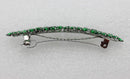 Faship Gorgeous Green CZ Crystal floral Hair Barrette Faship
