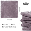 SUNLAND Microfiber Face Makeup Remover Cloth Reusable Facial Cleansing Towel Ultra Soft Face Washcloth 11inchx 11inch (12pack, dpurple) SUNLAND Store