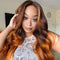 Beauty Forever LT4/30 Ombre Colored Silk Base Fake Scalp Wigs Human Hair Straight Closure Wigs for Women ,Brazilian Remy Hair Wig 150% Density 100% Virgin Human Hair Wig Middle Part 18 Inch Beauty Forever Store