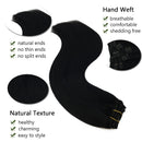 GOO GOO Hair Extensions Clip in Human Hair Jet Black 14 Inch 120g 7pcs Clip in Hair Extensions Real Human hair Natural Straight Thick Remy Human Hair Extensions for Women GOO GOO Store