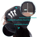 22 Inch Glueless Lace Front Wigs Human Hair Pre Plucked Straight Lace Front Human Hair Wigs 4x4 Closure Human Hair Wig With Baby Hair Brazilian Virgin Lace Frontal Human Hair Wigs for Black Women mengkai Store