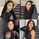 Nadula Hair 10A Water Wave Headbands Wig Human Hair for Women Brazilian Remy Human Hair Gluess Full Head Extension Wig Headband Scarf Wig 150% Density Natural Color (26inch) Nadula Store