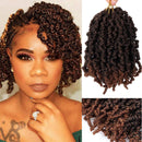 8 Inch 3 Packs Pre-twisted Spring Twist Braids Crochet Hair Short Curly Braids Pretwisted Passion Twists Bomb Twist Bob Pre-looped Synthetic Hair Extensions (8 Inch,T30
