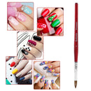 Accmor Kolinsky Acrylic Nail Brush, 3D Nail Art Brush for Acrylic Powder, 100% Kolinsky Nail Art Brush Professional Salon Quality (Size