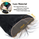 QTHAIR 12A Grade Straight Human Hair Lace Frontal 100% Unprocessed Straight Human Hair Weave Natural Black (16", 13x4 Frontal) QTHAIR