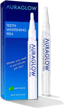 AuraGlow Teeth Whitening Pen, 35% Carbamide Peroxide, 15+ Whitening Treatments, No Sensitivity, 2mL AURAGLOW