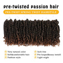 Ombre Pre-twisted Passion Twist Hair 10inch 7 Pack Pre-looped Passion Twist Crochet Hair T30 Color 12 strands/pack Easy to Install Crochet Braids Weave Master Store