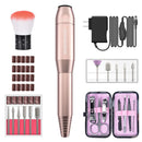 MelodySusie Electric Nail Drill Machine 11 in 1 Kit, Portable Electric Nail File Efile Set for Acrylic Gel Nails, Manicure Pedicure Tool with Nail Drill Bits Sanding Bands Dust Brush, Gold MelodySusie