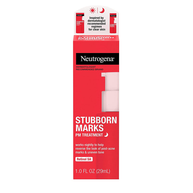 Neutrogena Stubborn Marks PM Treatment with Retinol SA, Face-Exfoliating Treatment to Help Reverse the Look of Post-Acne Marks & Uneven Skin Tone, Oil-Free, Non-Comedogenic Neutrogena Store